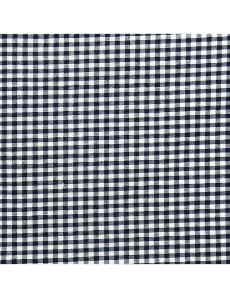 Tissu Vichy grands carreaux - Bleu marine