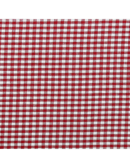 Tissu Vichy grands carreaux - Rouge