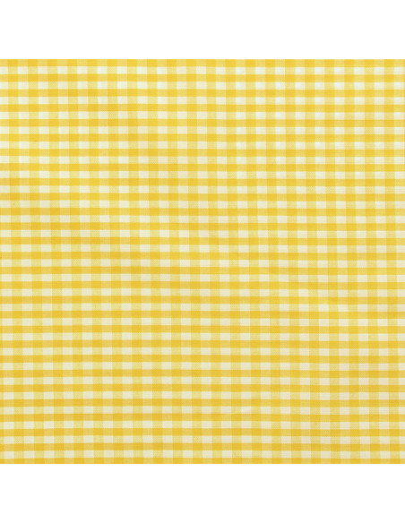 Tissu Vichy grands carreaux - Jaune
