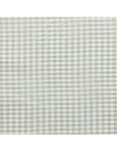 Tissu Vichy grands carreaux - Beige 2