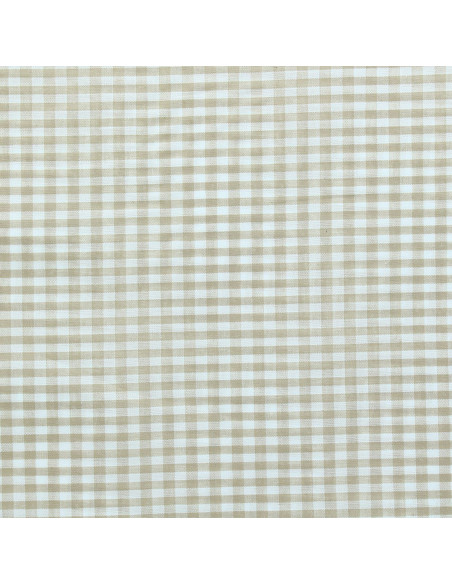 Tissu Vichy grands carreaux - Beige