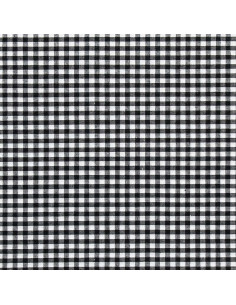 Tissu Vichy grands carreaux - Noir 2