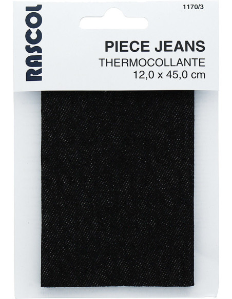 Percale thermocollante pour réparation - Jeans noir