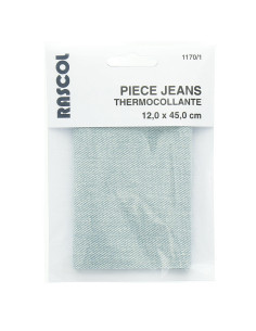 Percale thermocollante pour réparation - Jeans bleu clair