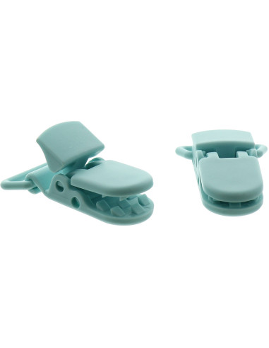 Pince attache tétine KAM - Vert eau