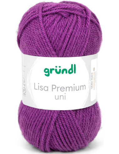 Fil à tricoter Lisa Premium uni Gründl