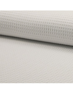 Tissu torchon nid d´abeille - Blanc