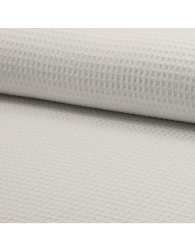 Tissu torchon nid d´abeille - Blanc