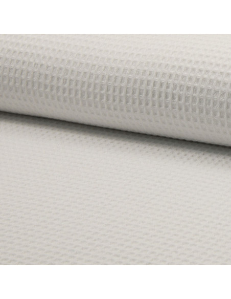Tissu torchon nid d´abeille - Blanc