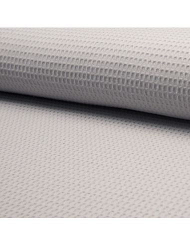 Tissu torchon nid d´abeille - Gris clair