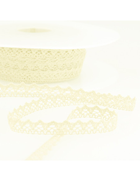 Dentelle coton fine - Écru