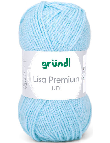 Fil à tricoter Lisa Premium uni Gründl