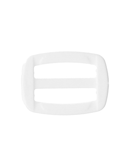 Boucle coulissante plastique blanc 25 mm