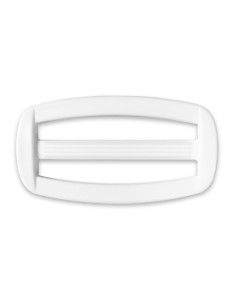Boucle coulissante plastique blanc 40 mm