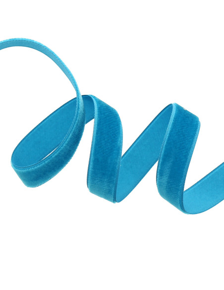 Ruban velours - Bleu turquoise
