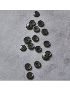Bouton corozo bord arrondi - Kaki 2