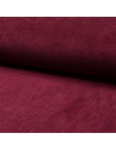 Tissu velours milleraies - Bordeaux
