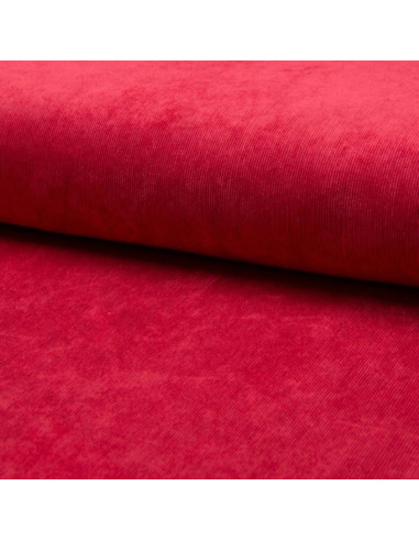 Tissu velours milleraies - Rouge