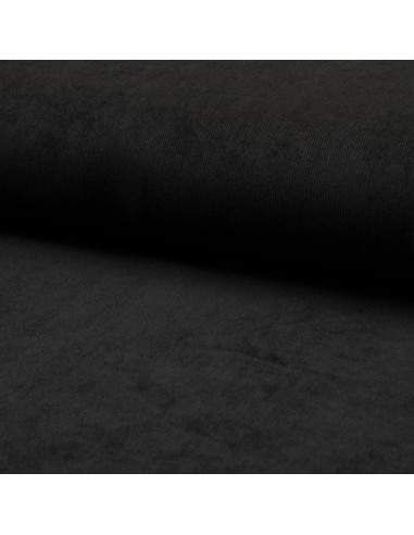 Tissu velours milleraies - Noir