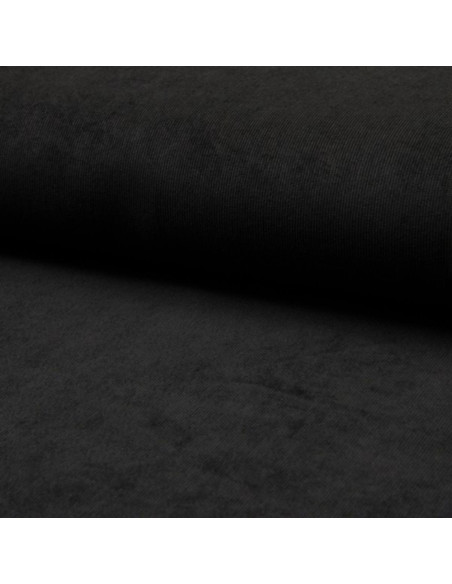 Tissu velours milleraies - Noir