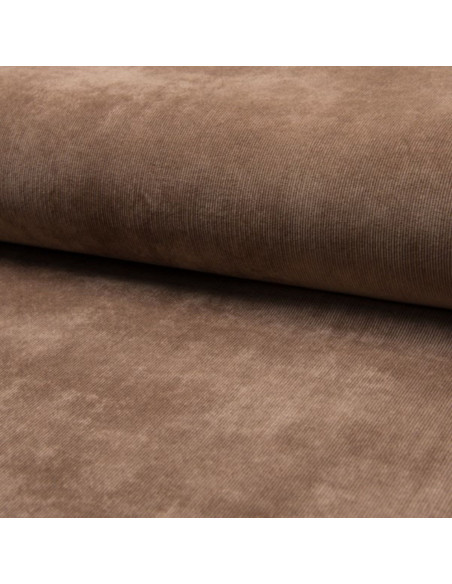 Tissu velours milleraies - Chocolat