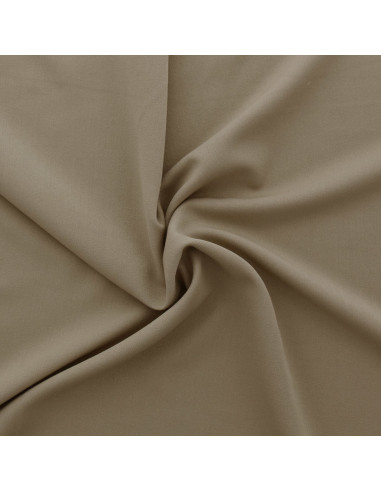 Tissu gabardine stretch - Beige foncé