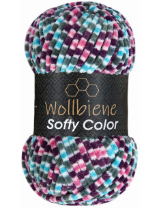 Fil chenille multicolore Softy Color Wollbiene 2