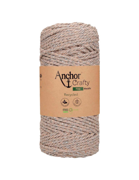 Coton macramé recyclé Crafty Fine Métallic Anchor