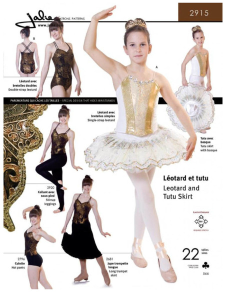 Patron de léotard de danse et tutu - Jalie 2915