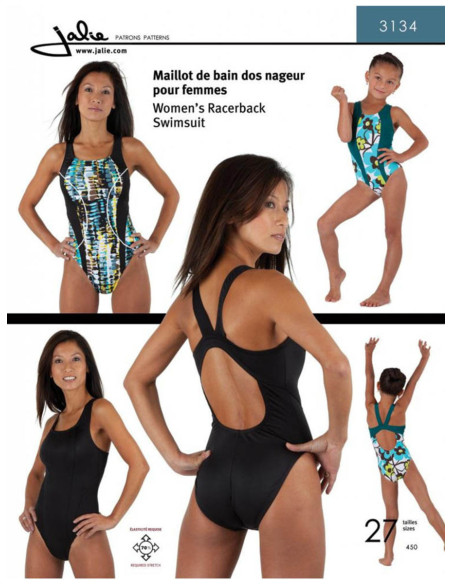 Patron de maillot de bain dos nageur - Jalie 3134
