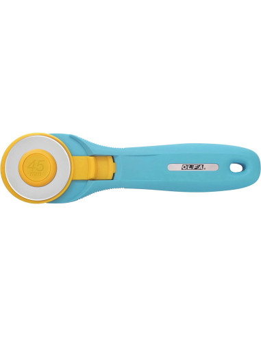 Cutter circulaire ergonomique Turquoise Olfa 45mm