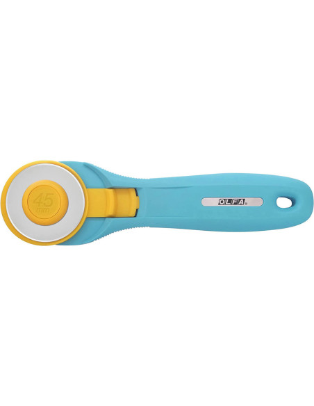 Cutter circulaire ergonomique Turquoise Olfa 45mm