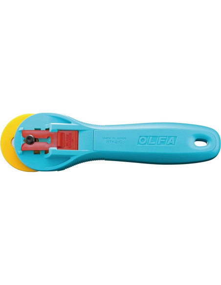 Cutter circulaire ergonomique Turquoise Olfa 45mm