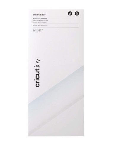 Lot de 4 feuilles vinyle inscriptible repositionnable 14 cm x 33 cm Cricut Joy