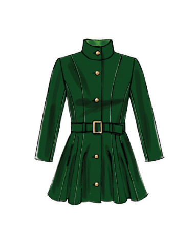 Patron de manteaux doublés, ceinture, col et capuche amovibles - McCall's 6800