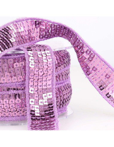 Galon paillettes - Violet