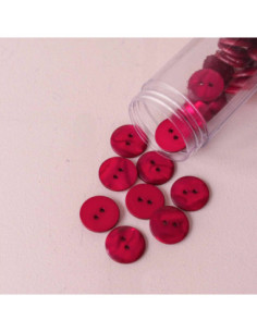 Bouton Sparkle 2 trous - Fuchsia 2
