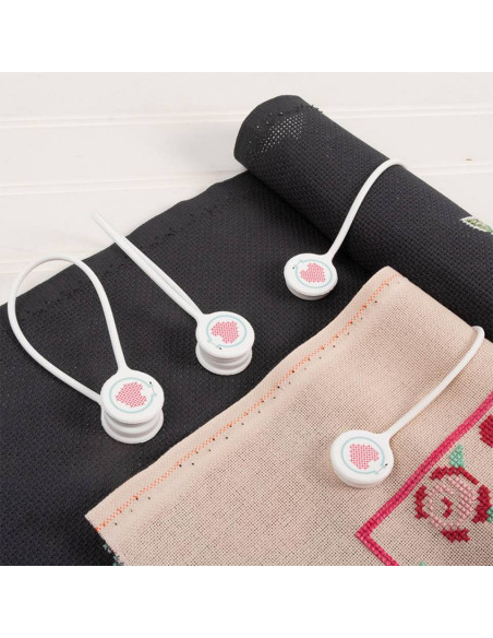 Lot de 2 bagues de maintien aimantées pour tissus