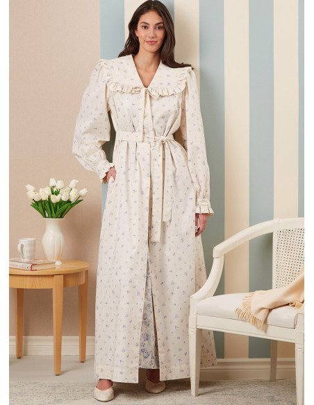 Patron de robe de chambre, ceinture à nouer et chemise de nuit - McCall's 8381