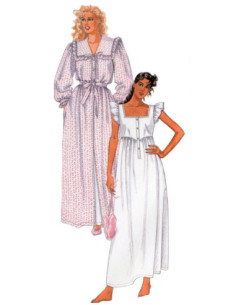 Patron de robe de chambre, ceinture à nouer et chemise de nuit - McCall's 8381 2