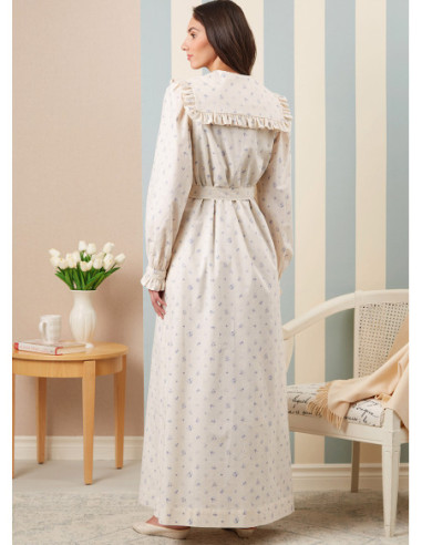 Patron de robe de chambre, ceinture à nouer et chemise de nuit - McCall's 8381