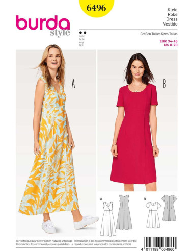 Patron de robe - Burda 6496