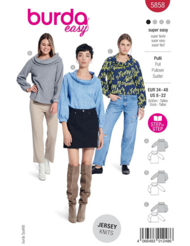 Patron de pull - Burda 5858