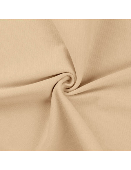 Tissu jersey bord côte - Champagne