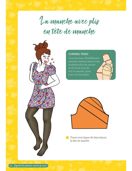 Livre j'ajuste les patrons comme je veux ! - 32 modèles de manche et poignet
