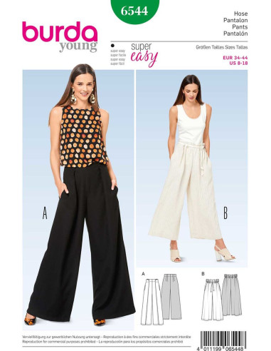 Patron de pantalon - Burda 6544