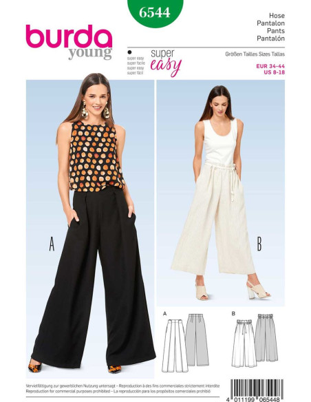 Patron de pantalon - Burda 6544