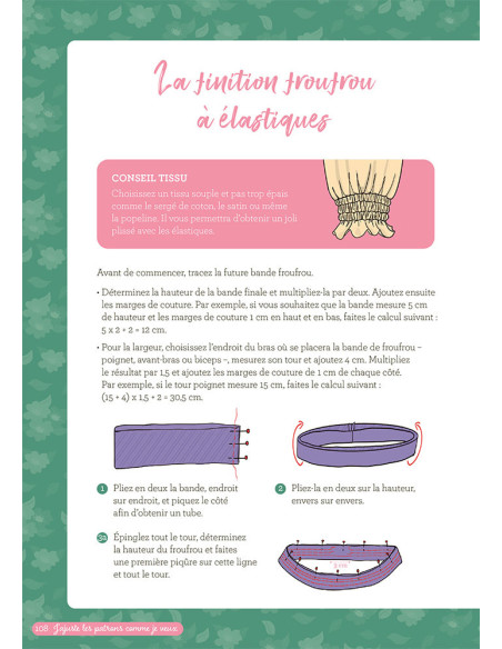 Livre j'ajuste les patrons comme je veux ! - 32 modèles de manche et poignet