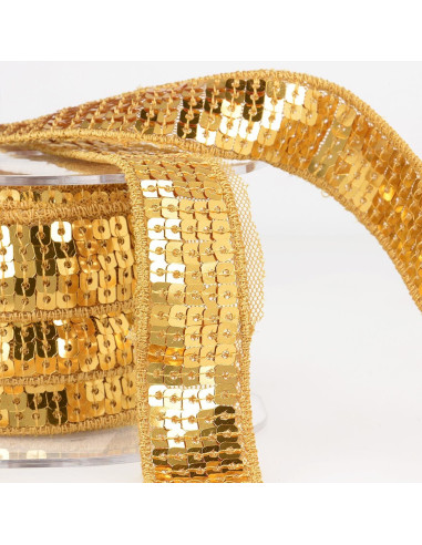 Galon paillettes - Or foncé