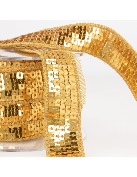 Galon paillettes - Or foncé
